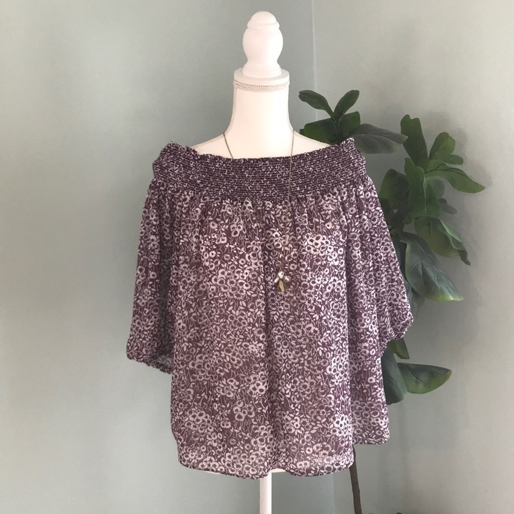 Light, boho style, off-the-shoulder blouse